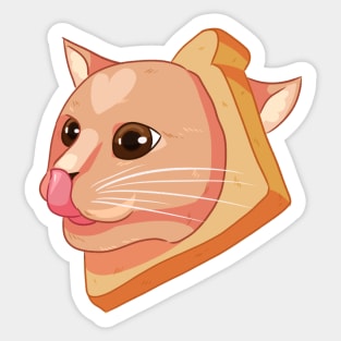 Toast Cat Sticker